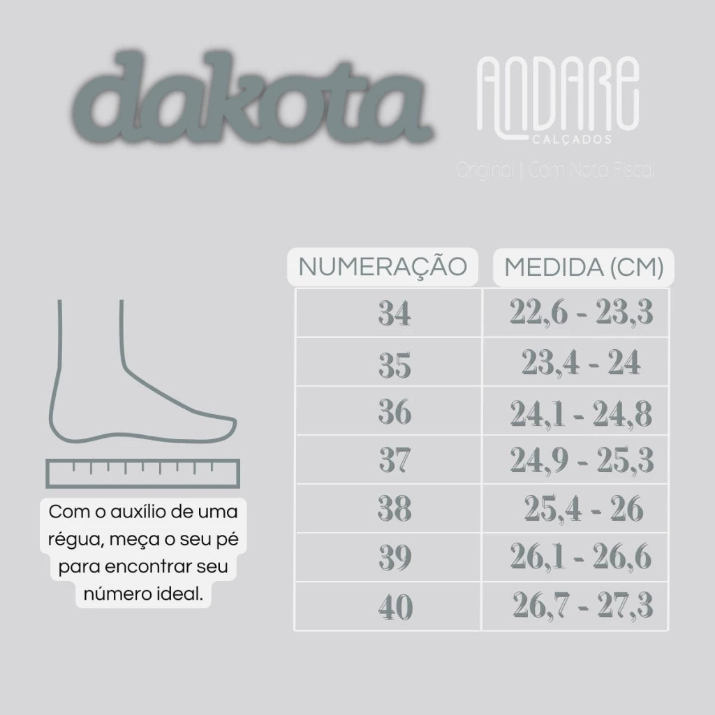 Sandalia Dakota Salto Grosso Bloco (Envio Nacional)
